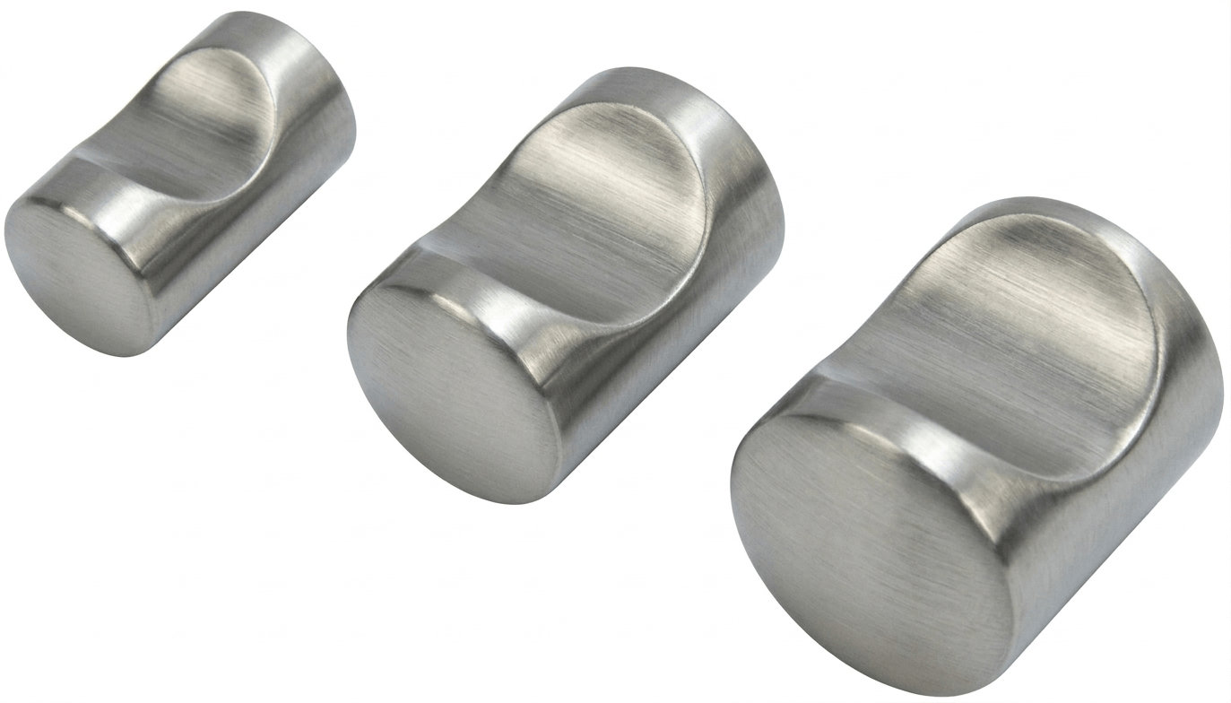 Robustline SS Cupboard Handles & Knobs Knobs Alum. Thumb Knob 5028 Stainless Steel/Aluminum Cabinet Furniture Knob